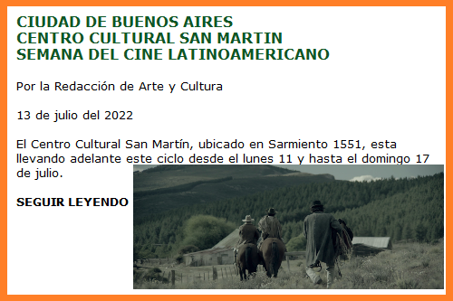 SAN MARTIN CINE LATINOAMERICANO
